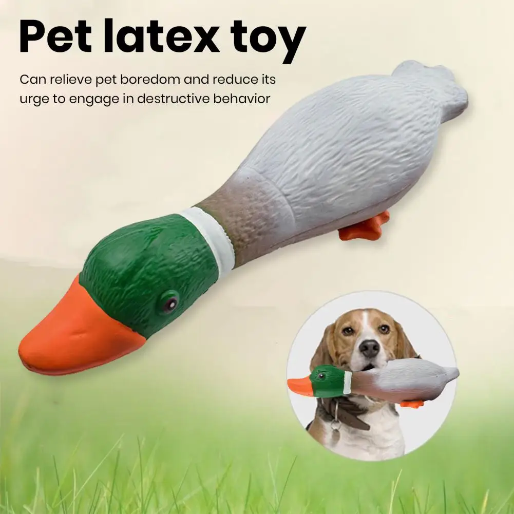 Dog Toys Cartoon Duck Shape Interactive Puppy Chew Toy Durable Bite-resistant Built-in Sound Dogs Squeaky Toy Pet Supplies