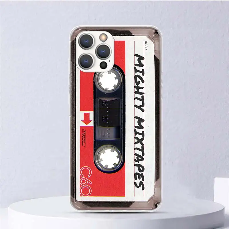 Vintage Magnetic Old Tape Cassette Soft Case For iPhone 16 15 Plus 11 12 13 Mini 14 Pro Max Apple Phone Cover X XS XR SE 7 8 SE 