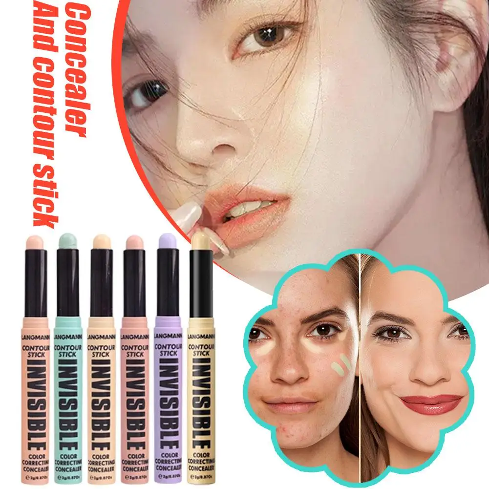 Full Cover Concealer Stick V-face Shaping Contour Pen Acne Moisturizing Dark Concealer Long Cosmetics Cover Circles Lasting D8P5