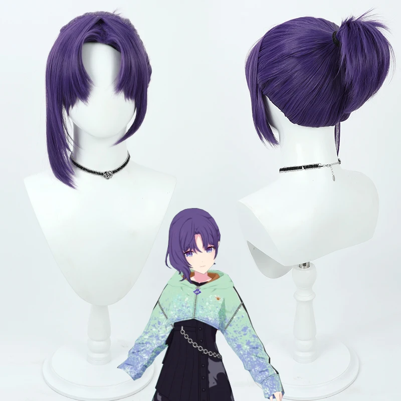 

Anime Project SEKAI COLORFUL STAGE! Limited Skin Asahina Mafuyu Cosplay Wig Dark Purple Heat Resistance Fibre Wig