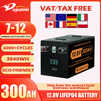 New 12V 24V 100Ah 200Ah 280Ah 300Ah 400Ah LiFePO4 Battery Pack New Grade A Built-in BMS for RV Boats Solar Energy No Tax&Vat
