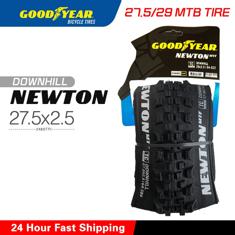 

Goodyear MTB Tire 27.5/29 Newton MTF Downhill 2.5/2.4/2.6 tires Tubeless Complete 60 TPI Black TC/GRIP3/E25 Folding Tyre