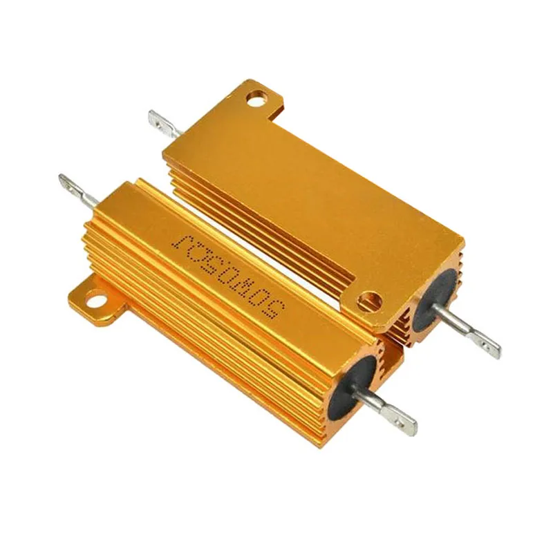 RX24 50W Aluminum Power Metal Shell Case Wirewound Resistor 12K 15K 20K 22K 25K 30K 33K 47K 50K 60K 75K 82K 100K 150K 200K 300K