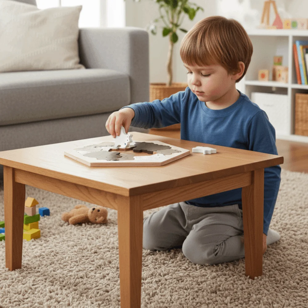 Brain Burning Dinosaur Wooden Puzzle Farm Animals Home Decor Fruits Jigsaw Colored DIY Assembly Unique Irregular Puzzle