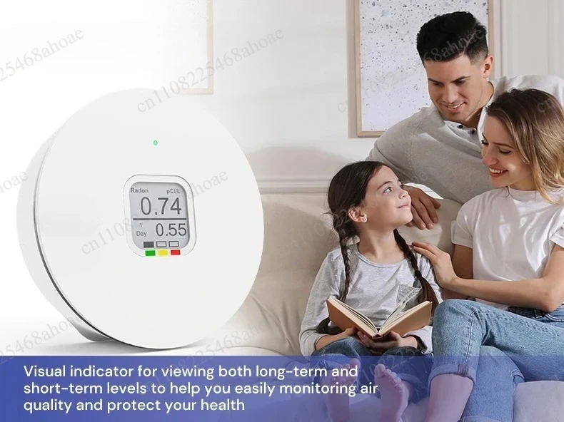 Indoor Home Portable Radon Gas Detector Alpha Spectral Sensor Radon Monitor Measuring Range 0-9999 BQ/m3