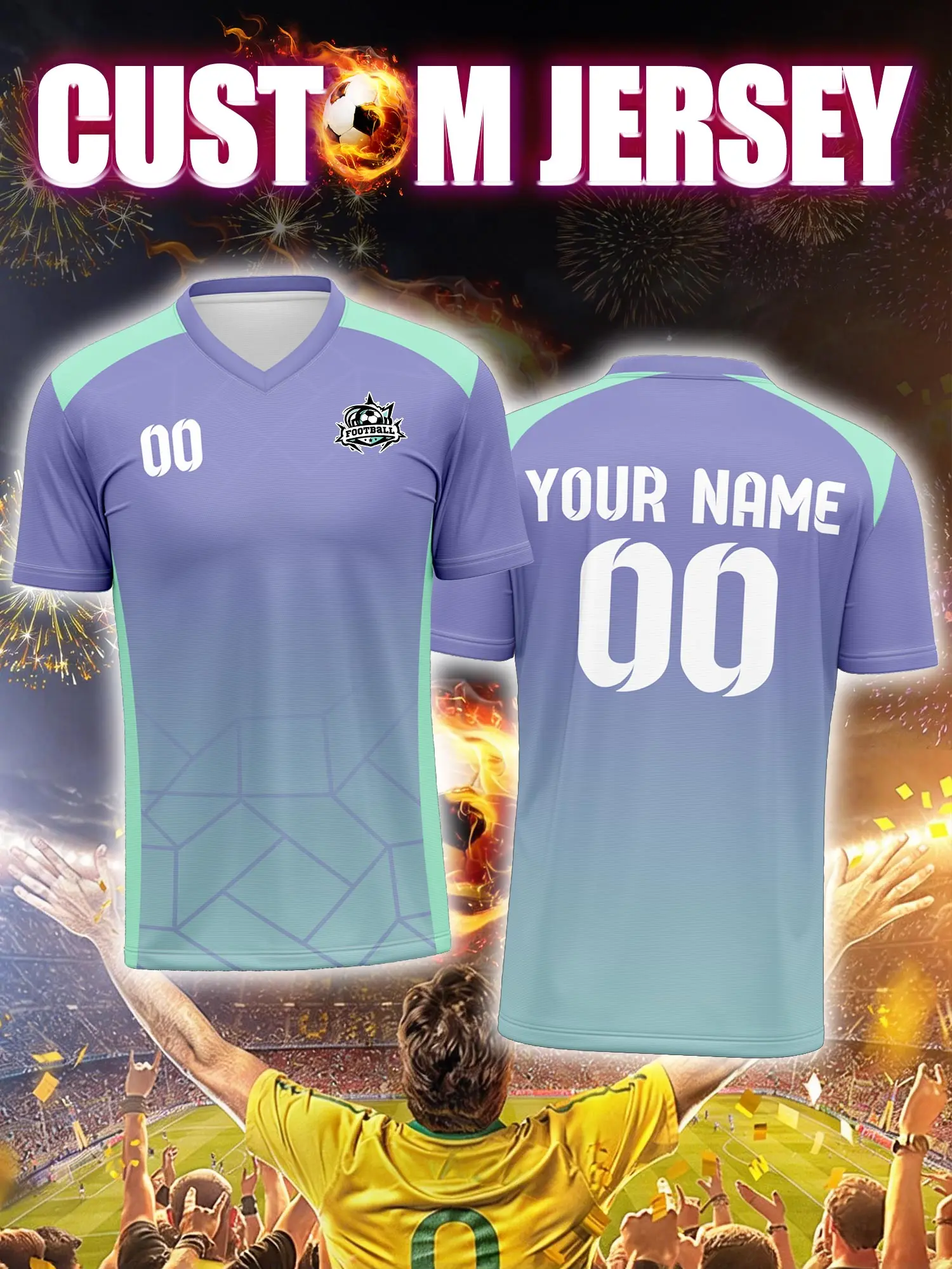 

Футболка для футбола с индивидуальным изображением, номером и именем, комплект для всей семьи, друзей, команды, одинаковая форма.