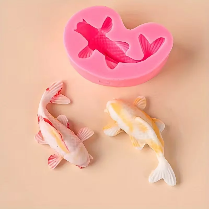 

Форма для рыбы кои, силиконовая 3D форма для украшения золотой рыбки, смоляная форма, прозрачный кристалл, инструмент для изготовления ювелирных изделий, подвеска «сделай сам», брелок, подвески, удача