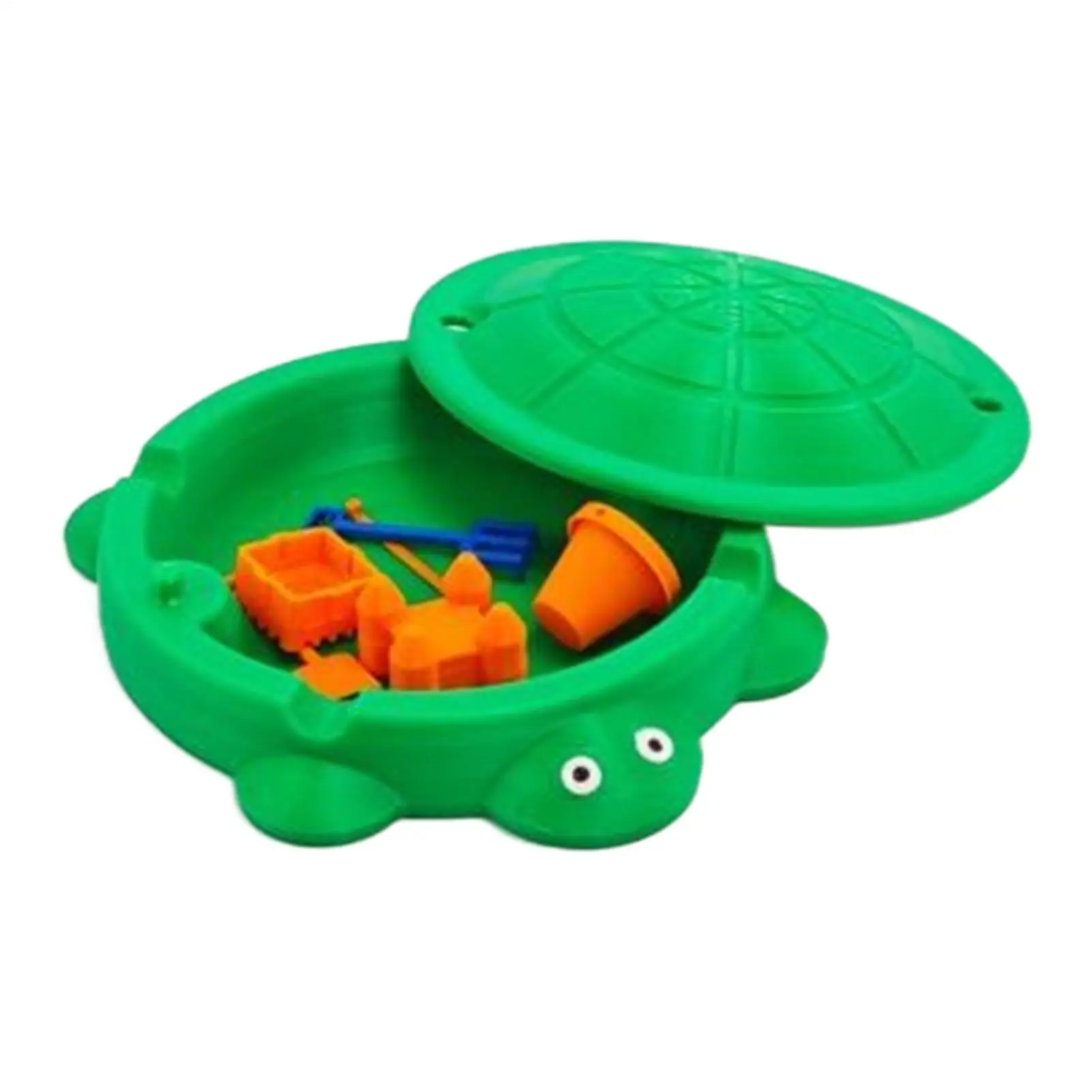 Schildpadzandbak Mini-zandbak met deksel en gereedschap Zintuiglijke speelspeelgoedset voor kinderen Jongens Meisjes Buiten Binnen Tuin Strand Achtertuin