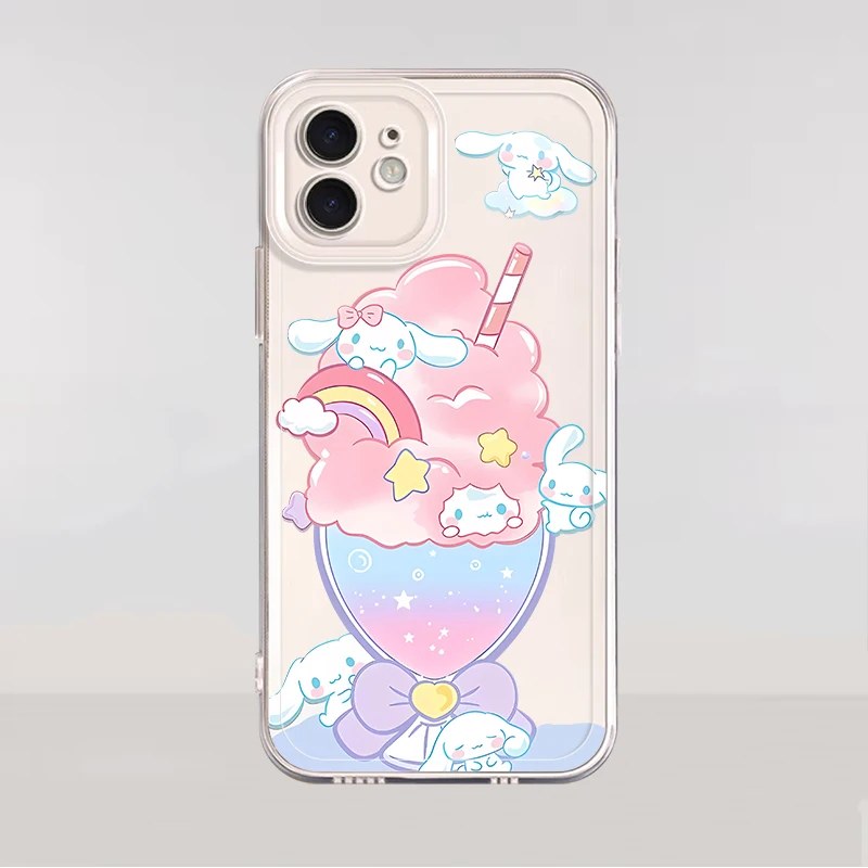 Casing HP Sanrio Kuromi Soft Cover untuk Apple iPhone 15 14 16 Plus XS XR 13 12 11 Pro Max 7 8 SE 16e