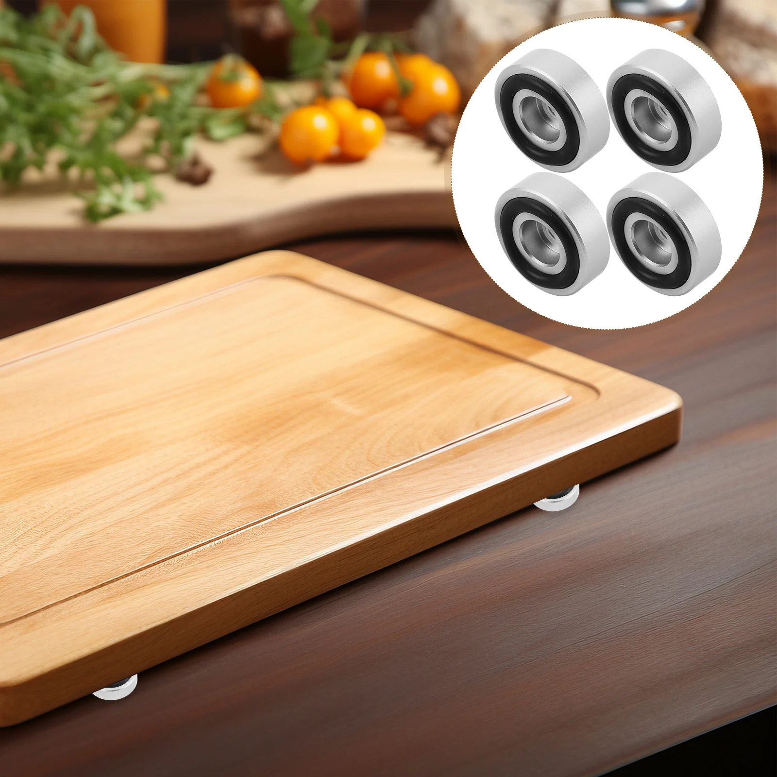 

4Pcs Cutting Board Non Slip Feet Pads Chopping Board Stabilizer Feet 1.18x0.39 Non-Scratch Bottom Pads for Wooden Tray Furnitur