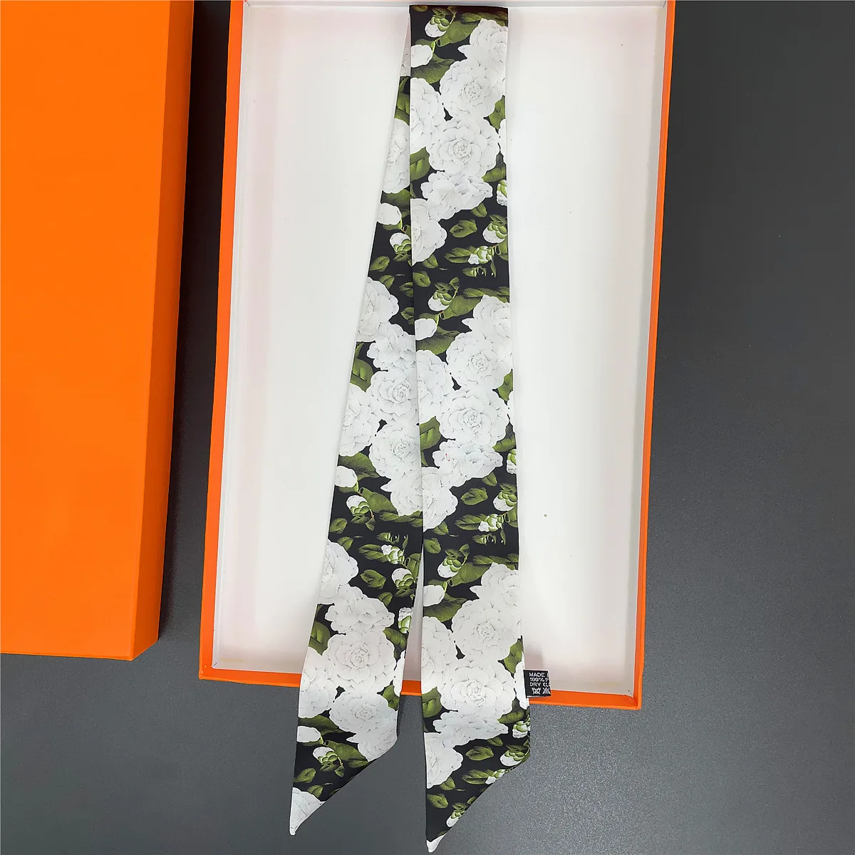 2023 Scarf, Camellia Blossom, Small Scarf, Bag, Ribbon, Hair Band, Spring and Autumn Thin Fashion Versatile Women\'s Scarf