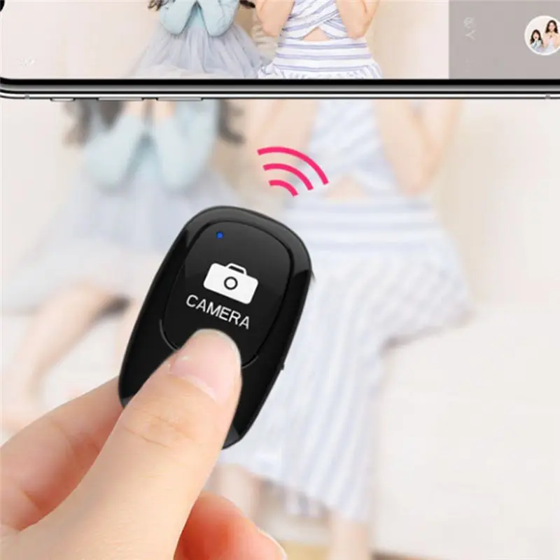 DT51 Rechargeable Portable Remote Control Wireless Bluetooth Remote Shutter No Delay Drive-Free for Mobile Phone Selfie