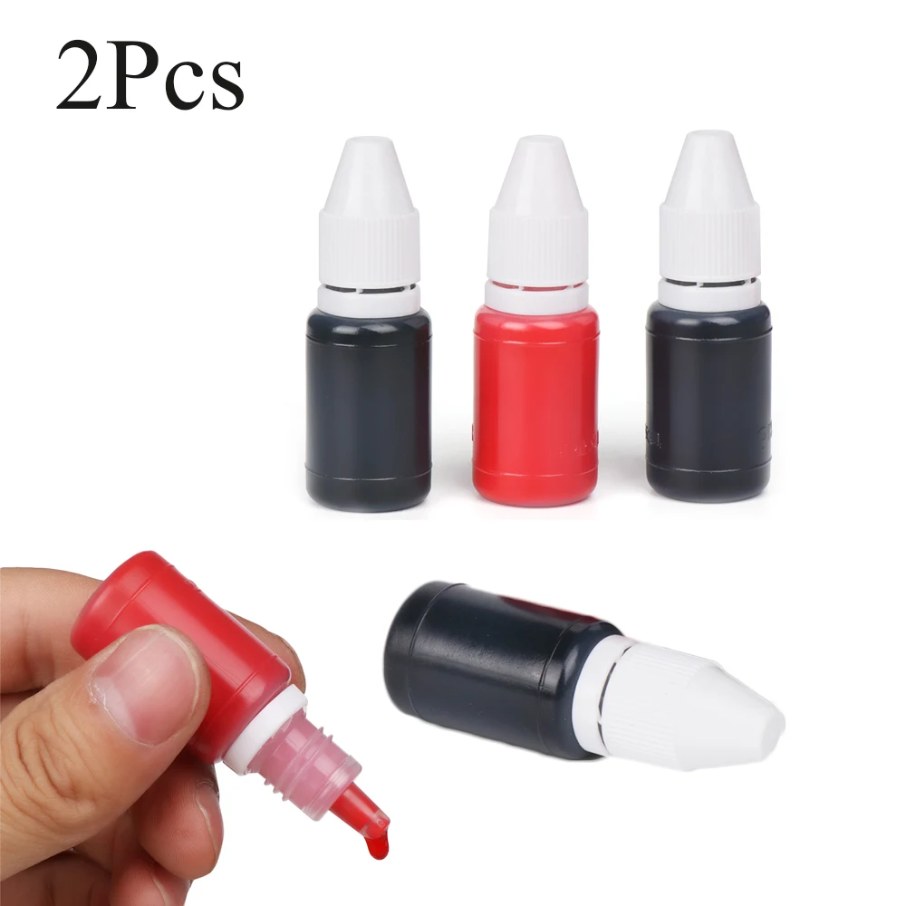 2Pcs 10ml Useful Hot Office School Supplies Oil DIY craft Scrapbooking Stamping Machine Photosensitive Seal Flash Refill Ink