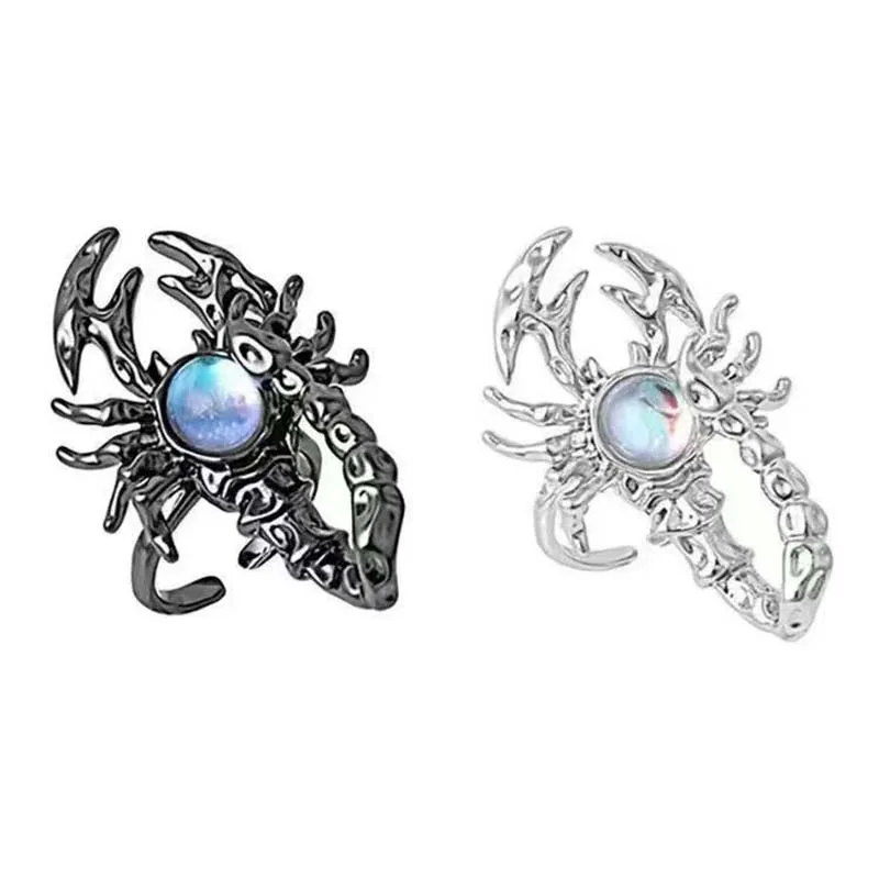 Neo-Gothic Scorpion Rings for Women Men Metal Punk Index Finger Ring Personality Hyperbole Open Rings Trendy Jewelry Accessory