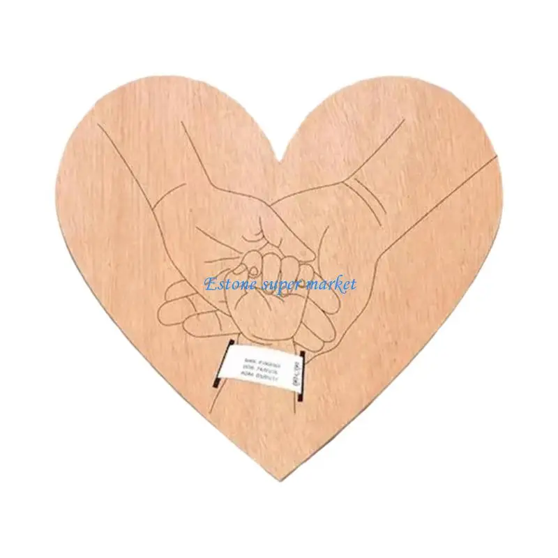 

090B Уникальная деревянная тарелка для новорожденных на память, безопасная доска для показа фотографий ручной работы