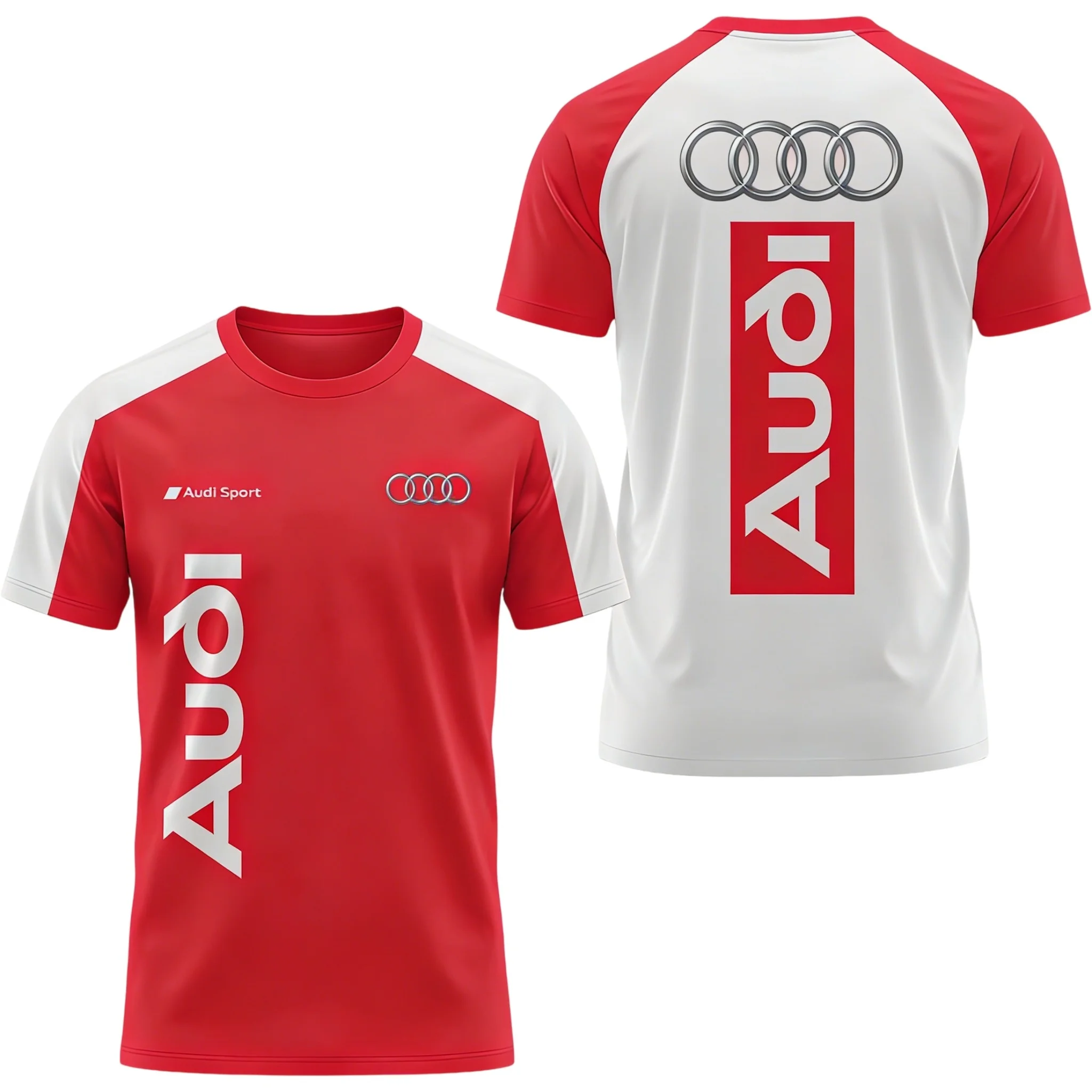 2026 new summer best-selling 3D printed design - Audi loog comfortable moisture-wicking and quick-drying trendy T-shirt, short-s