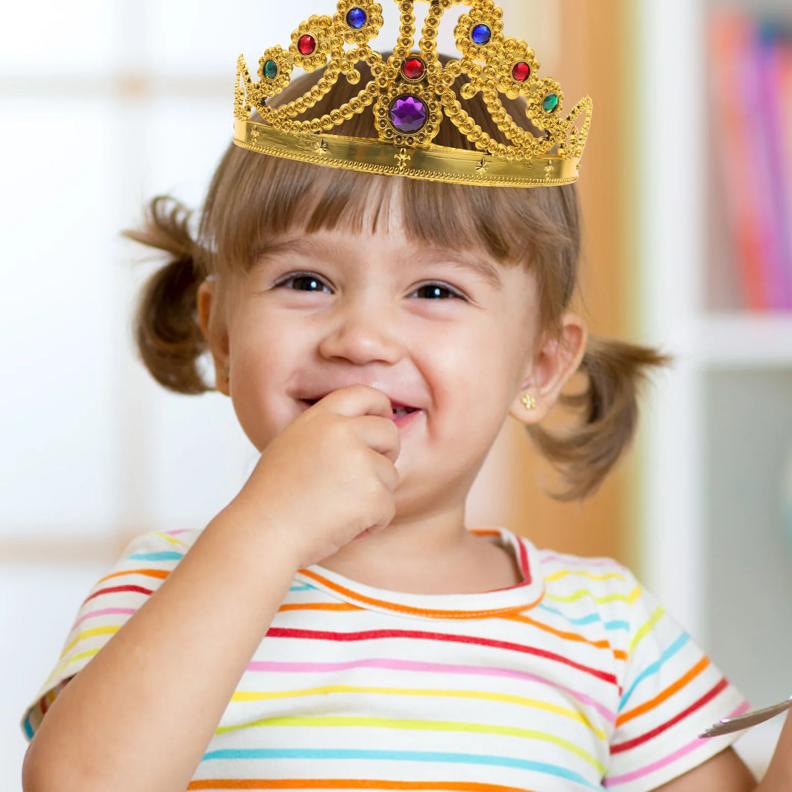 

6pcs Princess Crown Headband Headdress Decor for Party Birthday Crowns Shiny Glitter Holiday Costume Wedding Anniversary