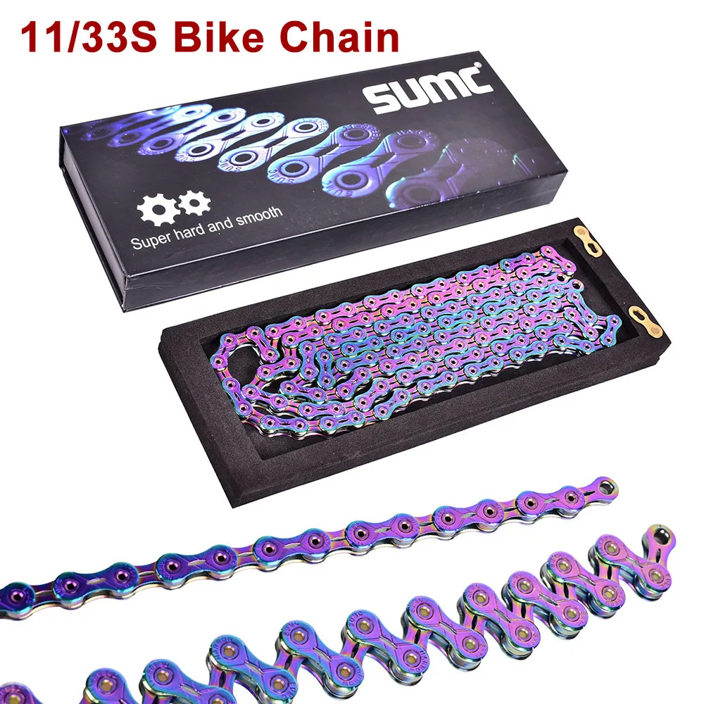 

11 22 33S MTB Chain Bike Derailleur Accessories Stainless Steel SUMC Road Mountain Bicycle Chains 116 Links