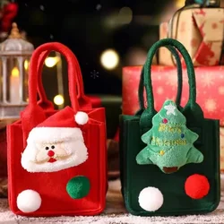 Weihnachtshandtasche aus Filz, Geschenktüte, exquisites Aussehen, Weihnachtsverpackung, Handtasche, Filztasche