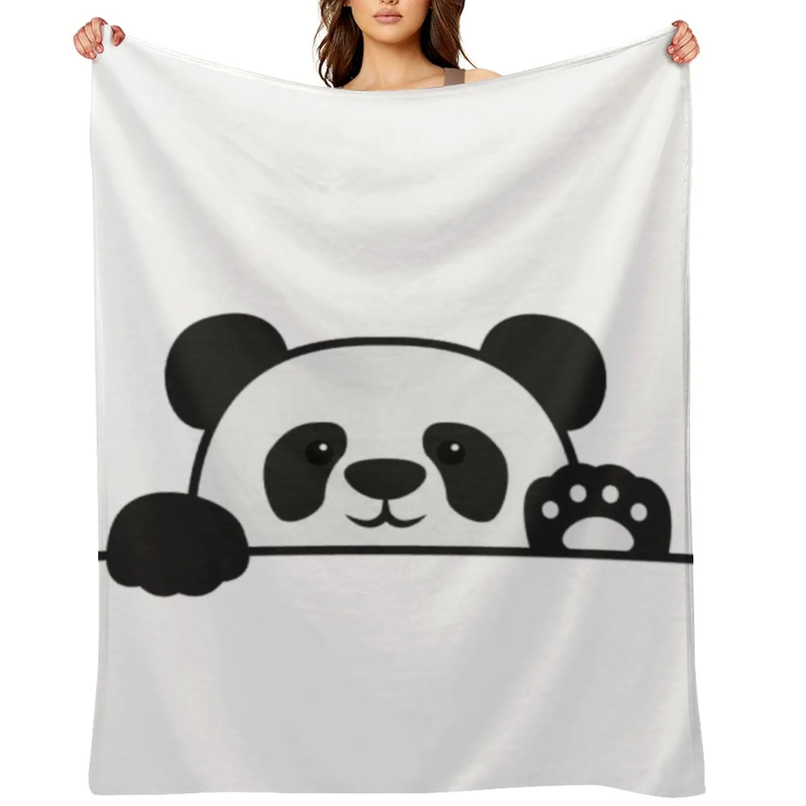 Panda say hi Throw Blanket Luxury Designer Picnic Thins Camping Blankets
