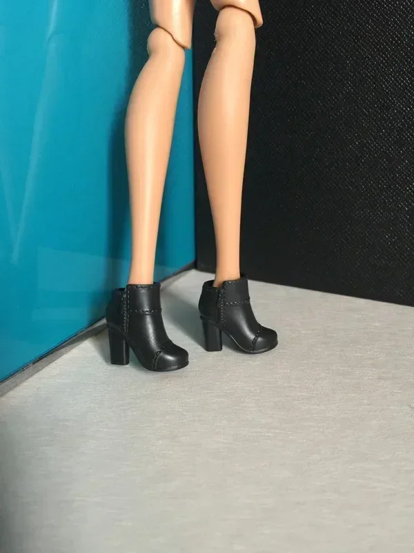 High heels flat foot  black  doll shoes red  for  your BB Doll Fashion Cute Newest BBI00828A