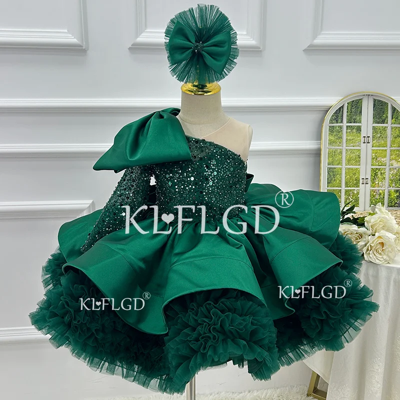 KLFLGDGorgeous and elegant girls dress satin bow girls high-end party  evening dress exquisite baby girl one-year-old clothing - AliExpress 1501