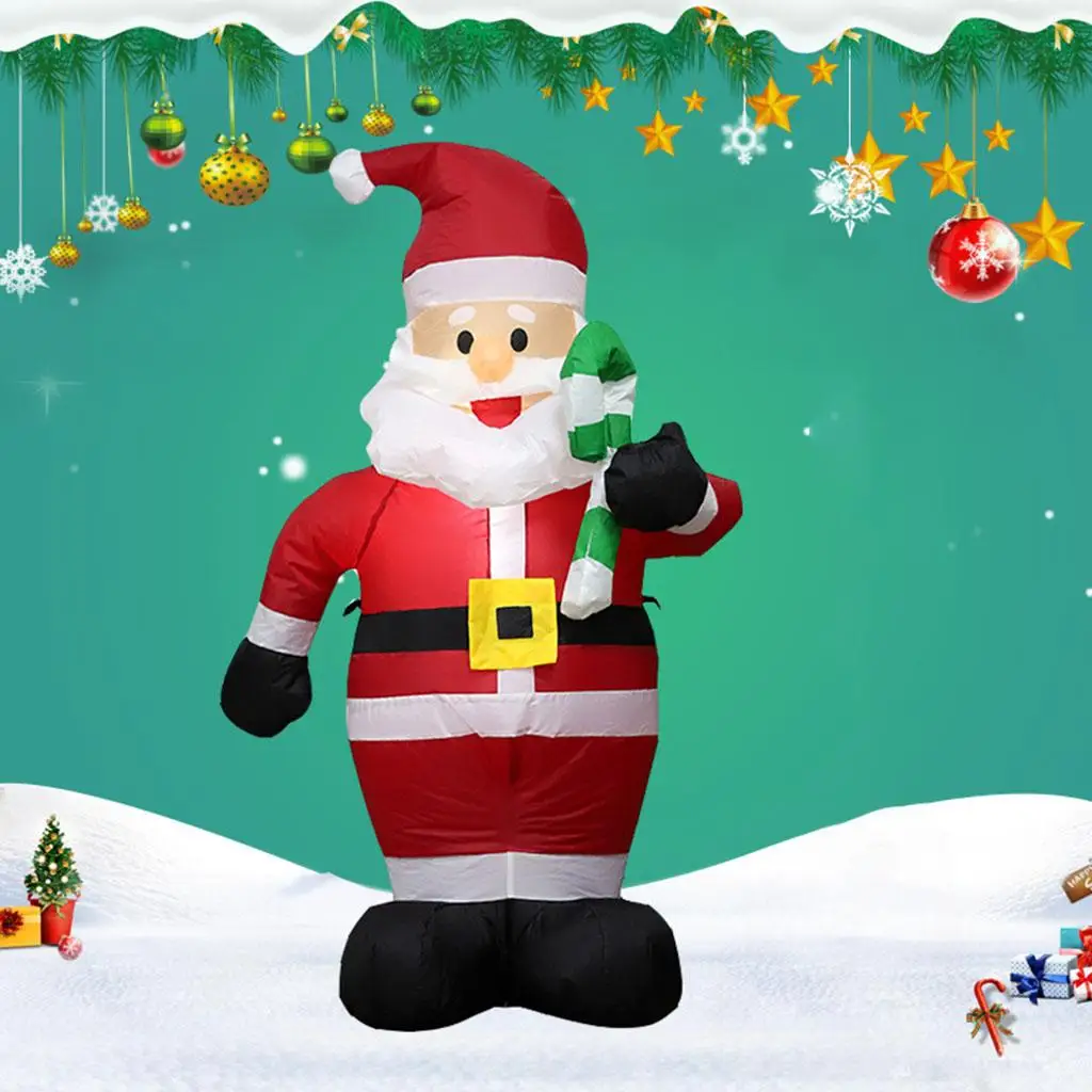 Inflatable Santa Claus Toys 120cm Luminous Toy for US Adaptor Outdoor Party