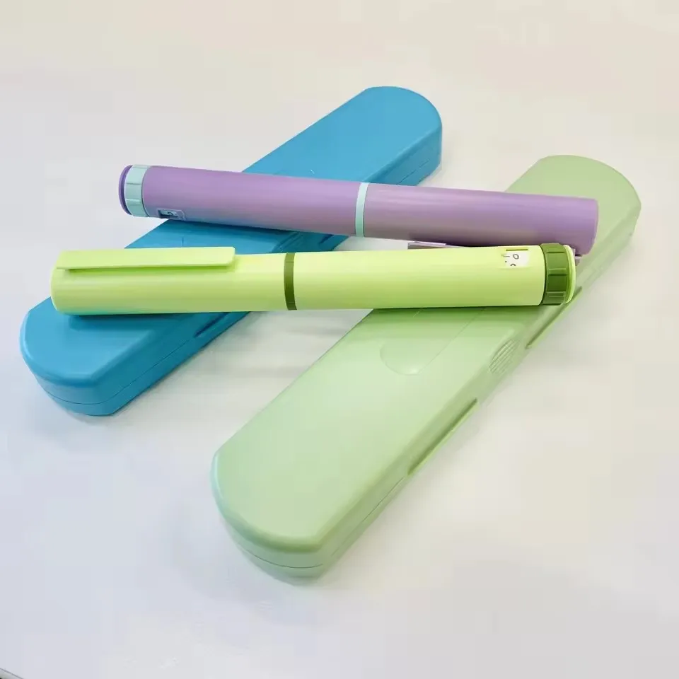 5pcs Smooth Plunger Peptide Pen 60U Leak-Proof Plastic Magic Injection Tattoo Pen For 3ml Glass Vials Portable Travel Case
