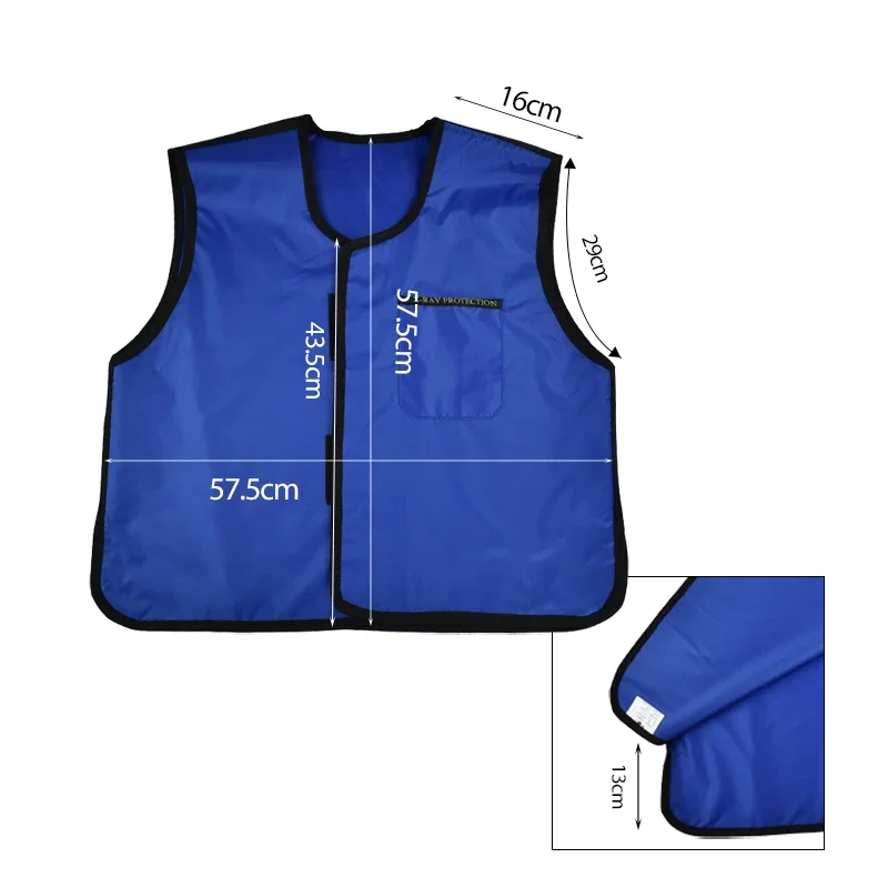 0.35Mm X-Ray Dental Radiation Protective Clothing Radiation Protection Vest Short Lead Apron High-Quality Lead Collar Cap