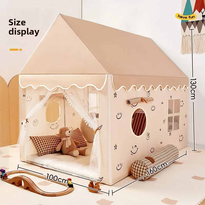 Kids Extended Indoor Play Tent Castle Princess House Mosquito Net Sleepover Toy Shelter Baby Game House Indoor Children's Room