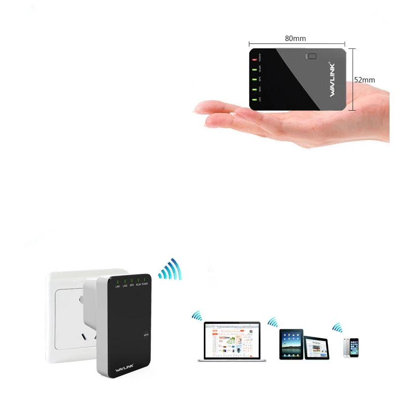 VONETS WR02 Mini 300Mbps Wireless WiFi Network Router Repeater Booster Signal Range Extender Amplifier EU/US/UK Plug