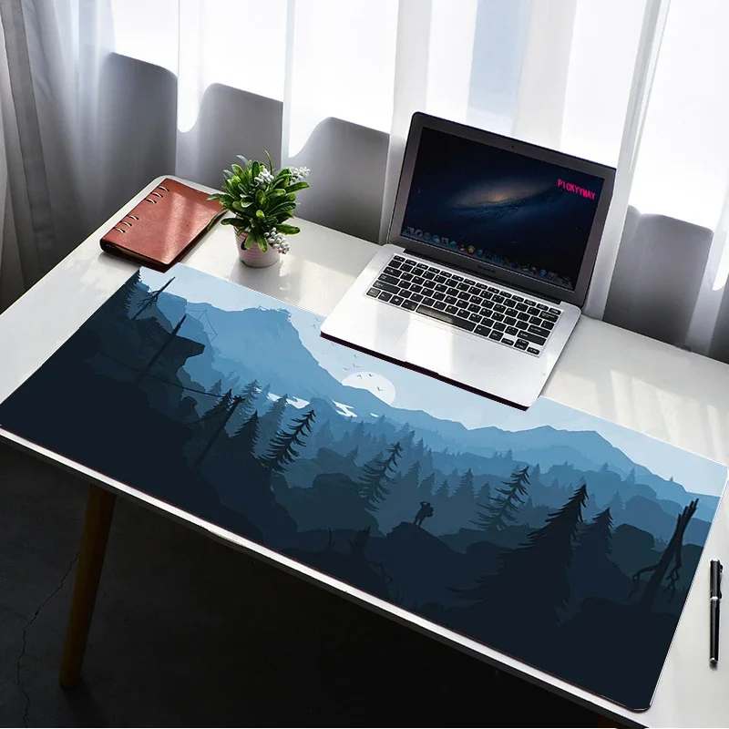 Deep Forest Firewatch Laptop Gamer Mouse Pad Gaming Mouse Carpet Large Locking Edge Keyboard 90x40cm Desk Mat for CSGO LOL DOTA