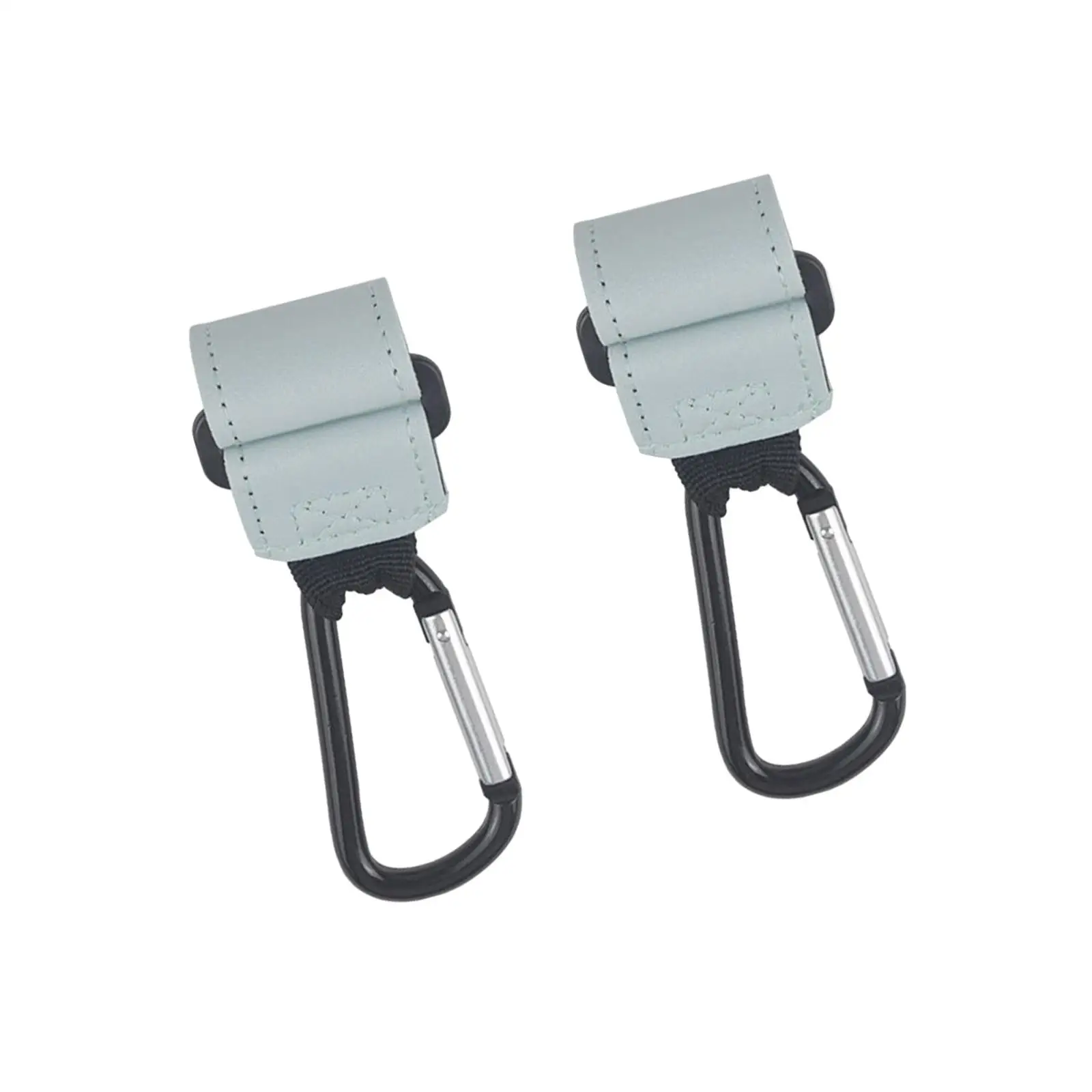 Multipurpose Stroller Hooks Non Slip Handle Bag Hanger Adjustable PU Material for Baby Strollers and Carts