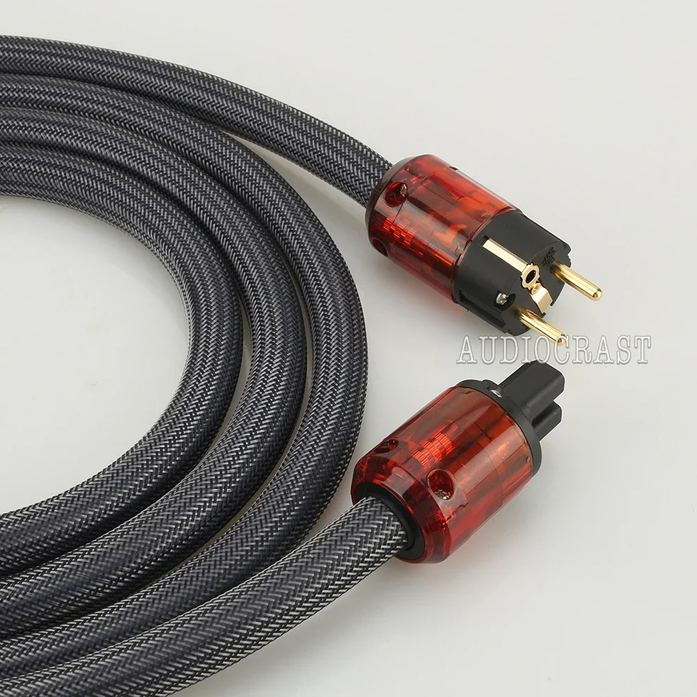 Hi End HIFI Audio EU Power Cable Cord Audio Grade High Performance Supper Copper Multi Conductor EU Power Cable