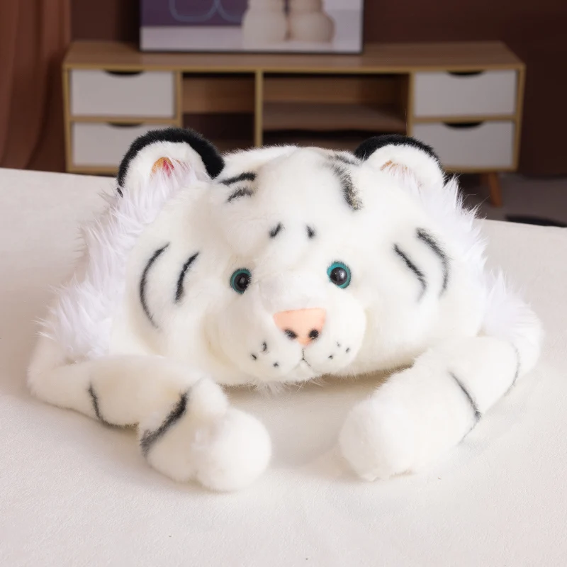 Tiger Hat Soft Stuffed Plush Toys Headwear Winter Warm Hats For Gifts Plushies Animal Doll Cute Tiger Jungle Theme Photo Props