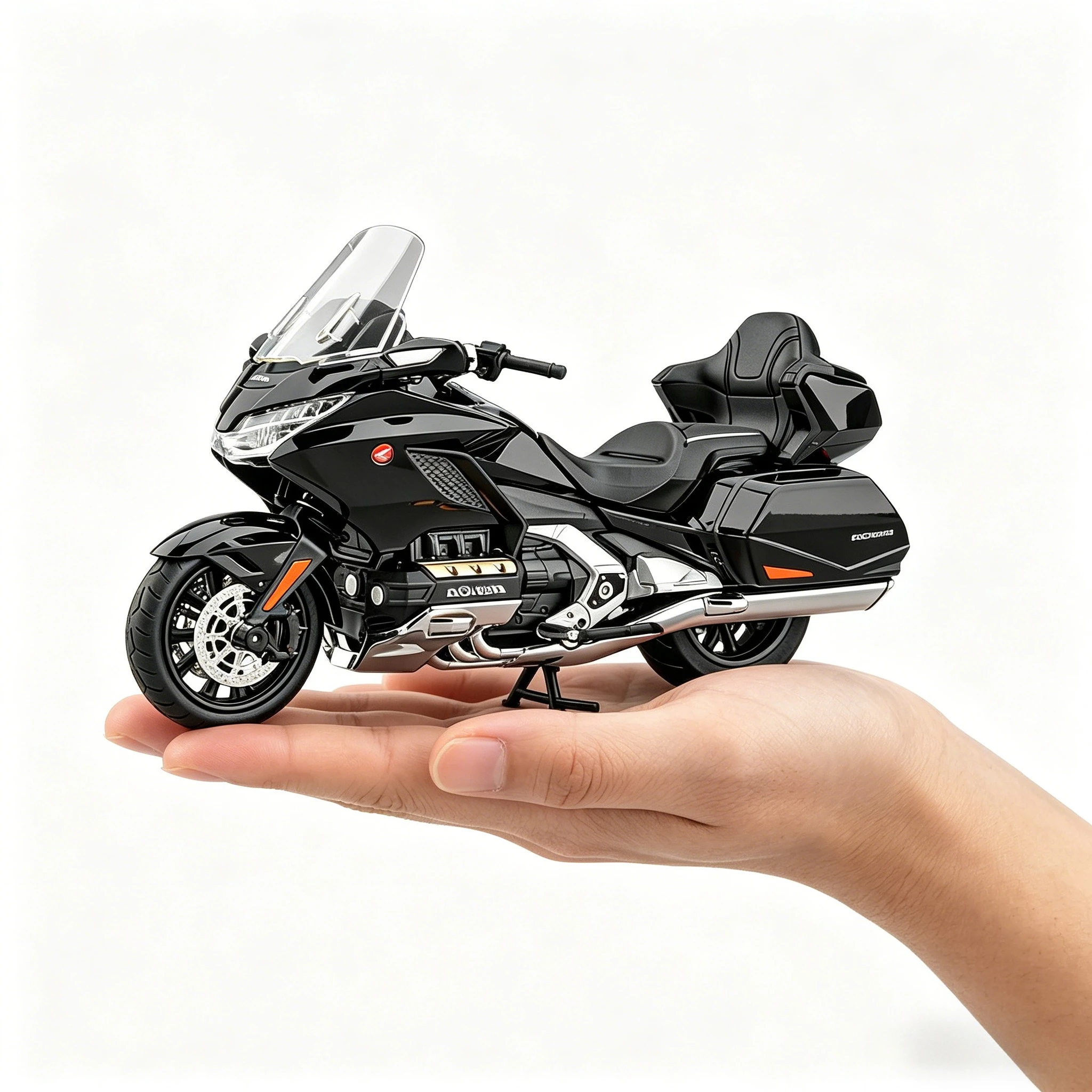 

Scale 1:12 Gold Wing GL1800 Car Model Toys Shock Absorption Front Wheel Steer Models Rearview Mirror Fold for Boys Gifts