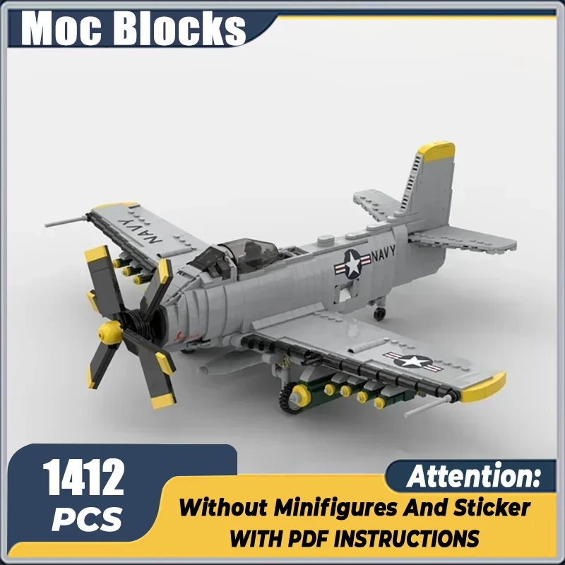 MOC-Briques de construction modèle militaire 1:35 AOJ Skydecoding Fighter Technology, blocs modulaires, cadeaux de jouets de Noël, ensembles de bricolage, assemblage