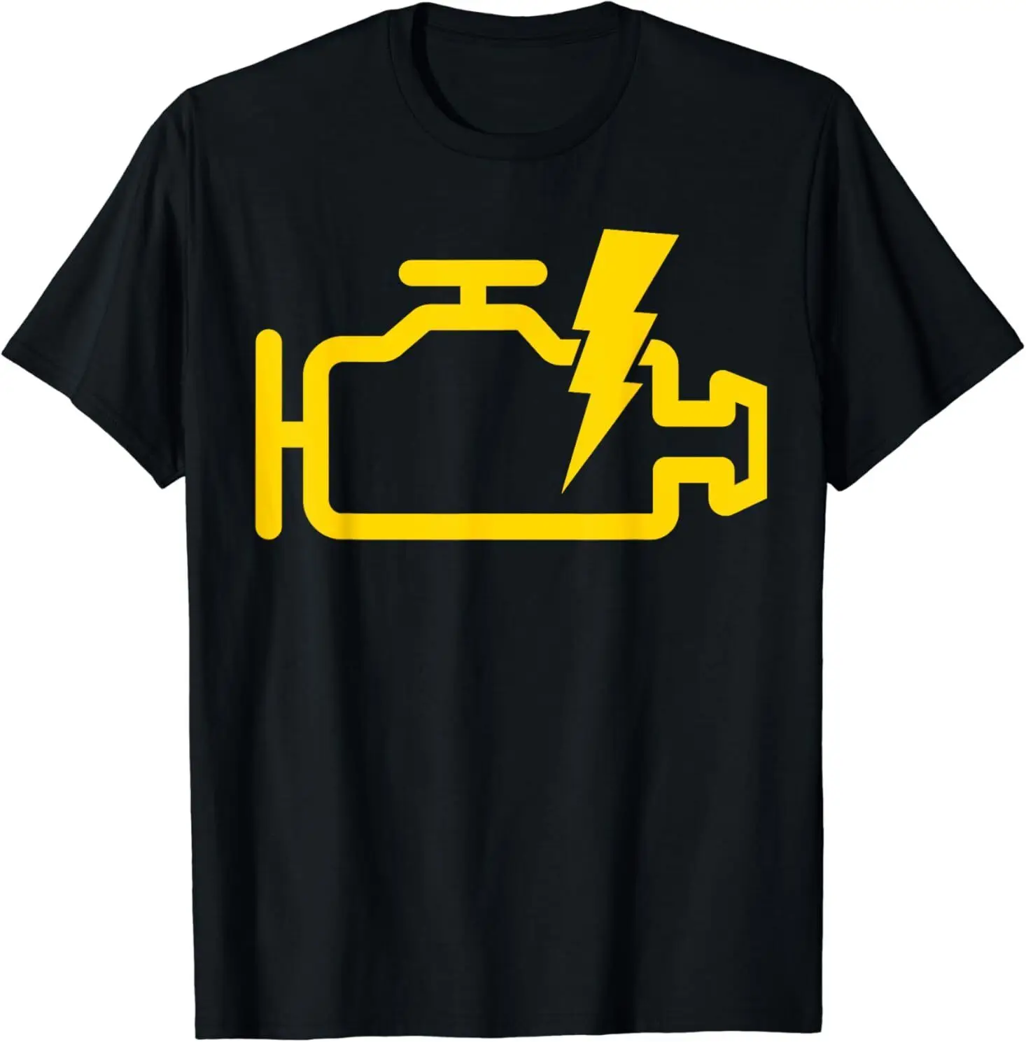 NEW LIMITED Check Engine Motor Light Funny Mechanic Design T-Shirt S-3XL