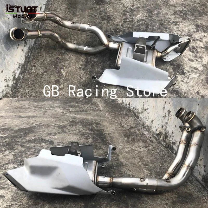 Slip-On For Aprilia RS660 RS 660 Tuono 660 Link Pipe Escape Moto Motorcycle Exhaust System Tuono RS660 Muffler Under Bike Tube