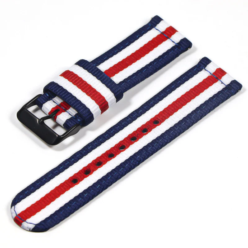 22mm watch strap For Samsung Galaxy watch 46mm 42mm Active2 Active1 Gear S3 frontier Sports nylon nato strap