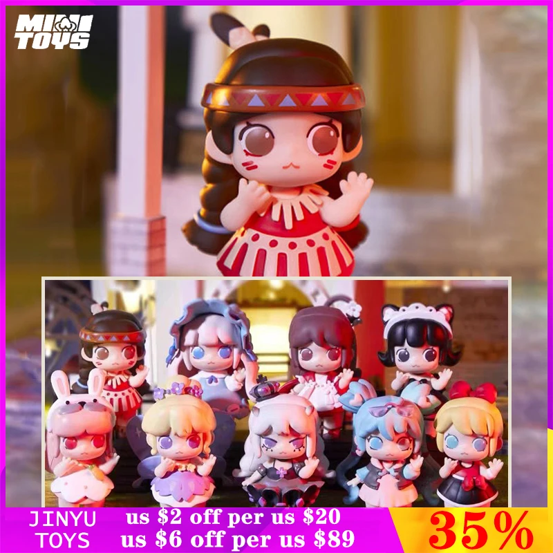 Original Hello Mini World Series Blind Box Caixa Misteriosa Caja Action Figure Kawaii Model Girl Birthday Gift Toys Collectible