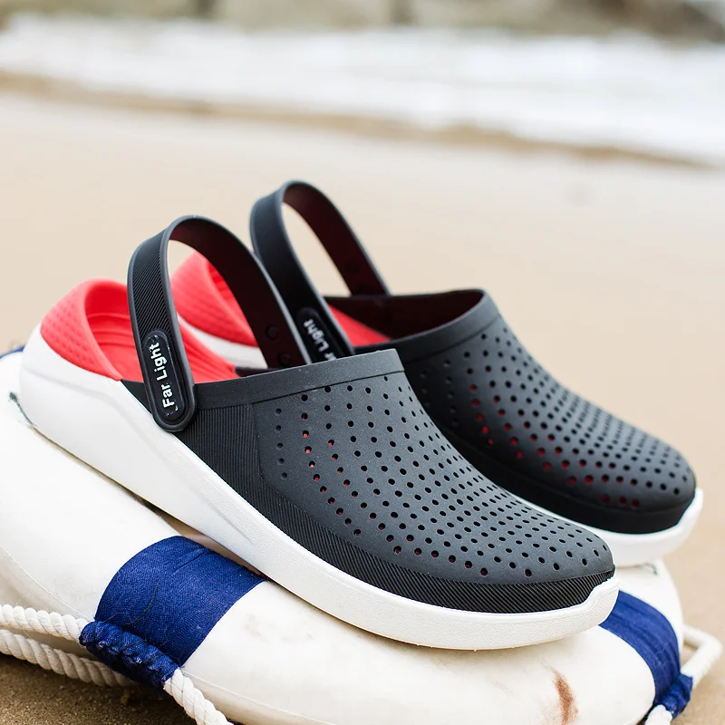 Men Mesh Sandals Slip on Lightweight Sneakers Breathable Outdoor Clogs Fashion Walking Shoes Slippers Mens Loafers Beach Shoes