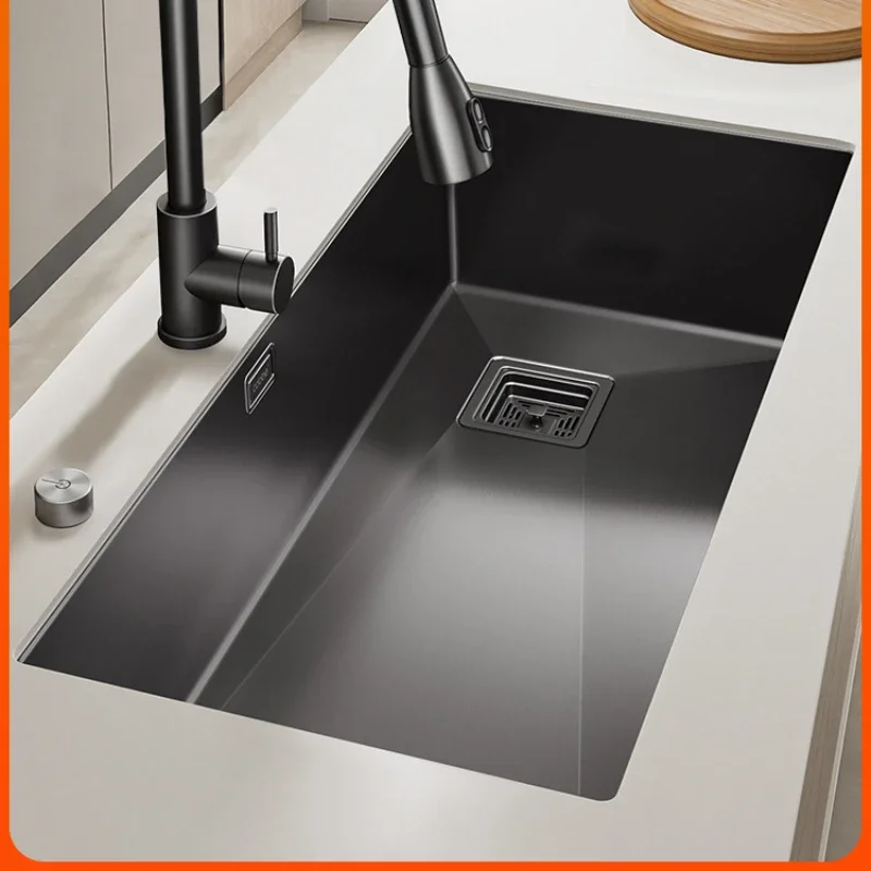 Cabell 304 stainless steel sink sink sink large single-slot kitchen basin under the table nano manual