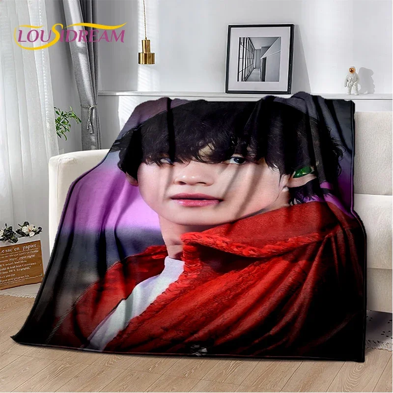 KPOP Kim Seok Jin Kim Tae Hyung V SUGA Agust D Blanket,Soft Throw Blanket for Home Bedroom Bed Sofa Picnic Travel Office Cover