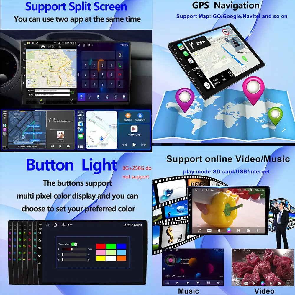 Автомобильный радиоприемник Android Auto Carplay для Buick Regal 2009-2013/Opel Insignia 2008-2012 GPS-навигатор Видеоплеер 5G WIFI