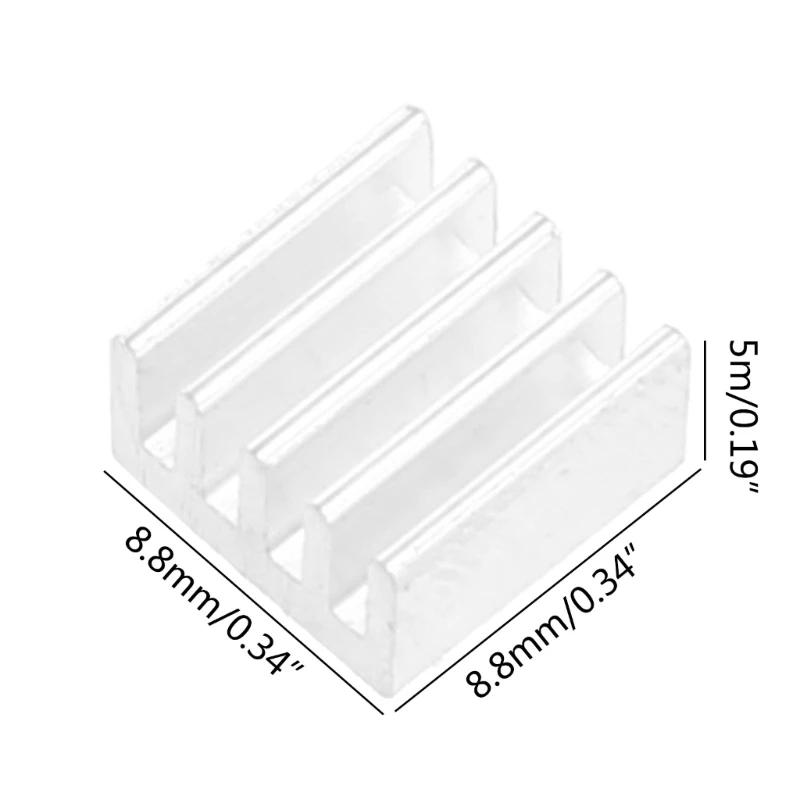 5PCS High Quality 8.8x8.8x5mm Aluminum Heat Sink For LED Power Memory Chip IC