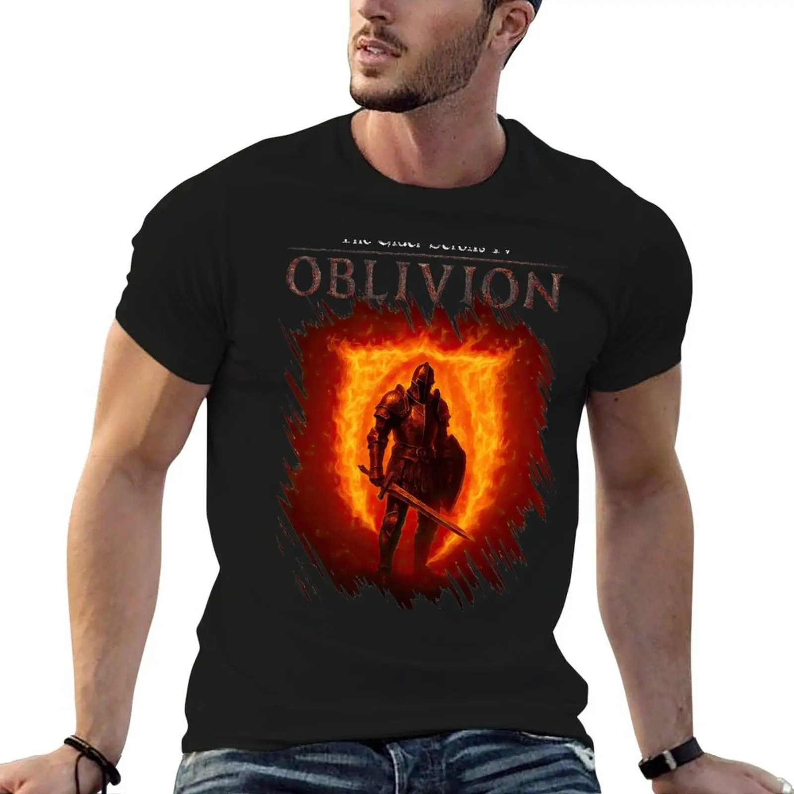 

Scrolls 4, Oblivion Remastered 2025, The Perfect Fantasy RPG Elder Videogame T-Shirt t shirts for man pack cotton T-Shirt