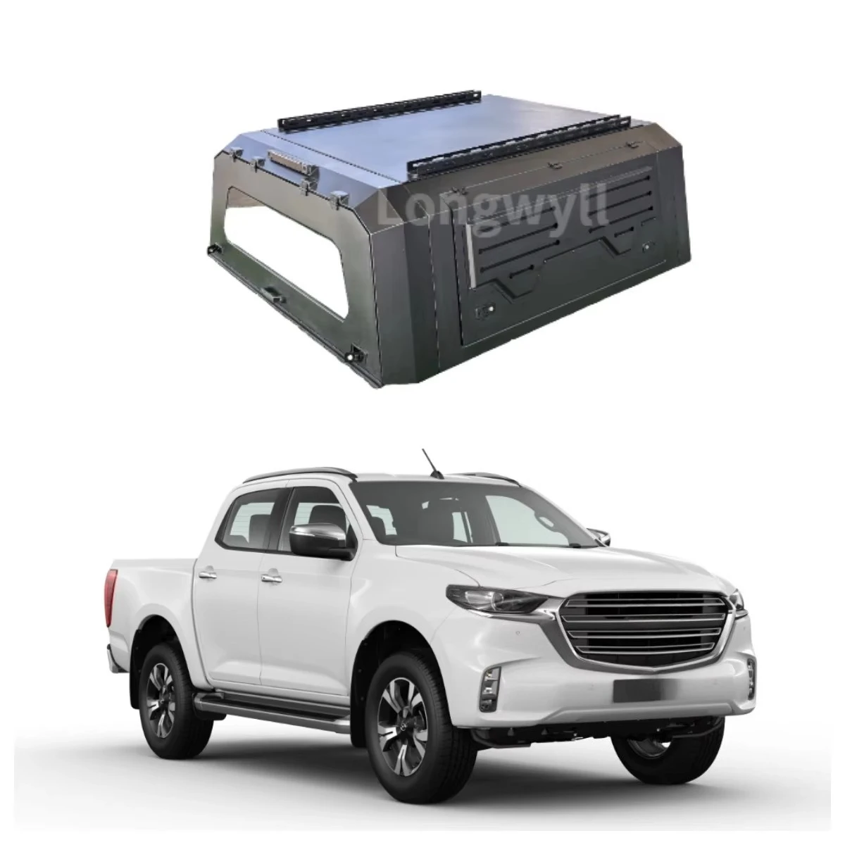 

BT-50 Сверхмощный чехол из алюминиевого сплава, водонепроницаемый антикоррозийный топпер SmartCap для RAM, грузовика, кровати, кемпера, хвостового ящика, пикапа