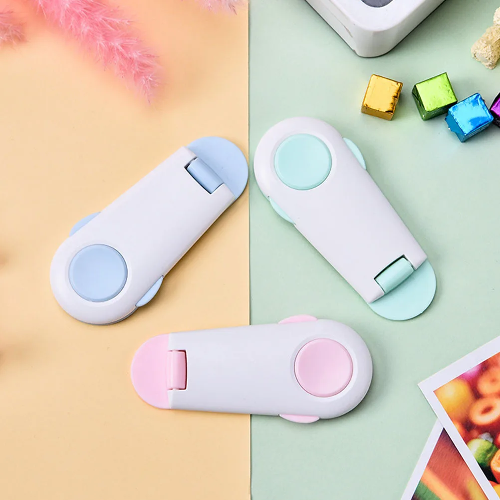 

3Pcs Child Safety Locks Baby Cabinet Locks Protective Adhesive Safety Lock for Drawers Cabinets Wardrobes Fridge Anti Pinch Lock