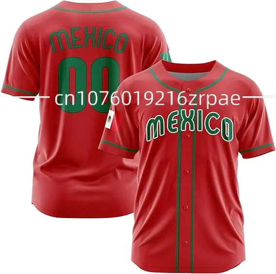 Personalized Mexico Baseball 2024 World Baseball Classic Jersey Print Custom Men\'s and Women\'s Baseball Shirt